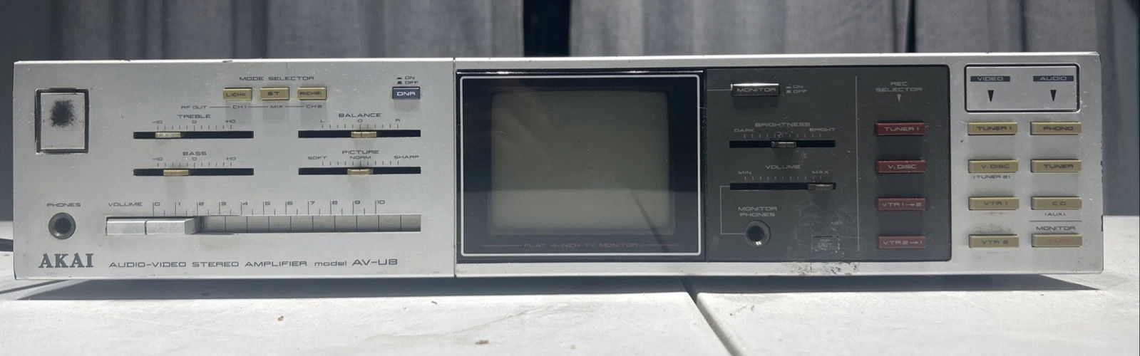 Akai Iconic AV-U8 Stereo amplifier With TV monitor screen | eBay